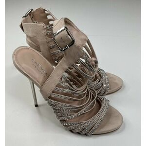 Carvela Kurt Geiger High Heel Shoes Size 9 Beige Strappy Stiletto MSRP $158.98